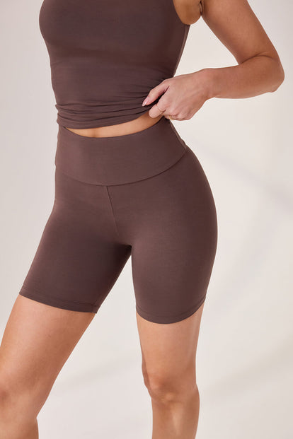 Lightweight Everyday 6 Inch Cycling Shorts - Espresso Brown