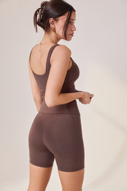 Lightweight Everyday 6 Inch Cycling Shorts - Espresso Brown